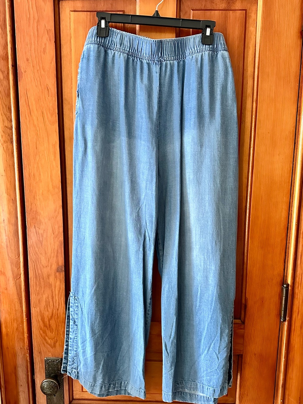 Grace Light Blue Wide Leg Jeans with Elastic Waist